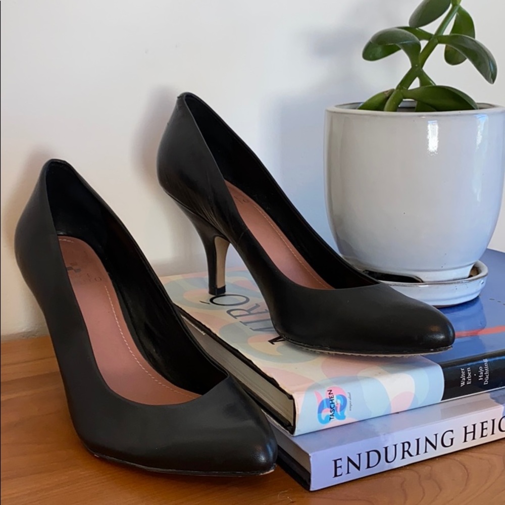 Vince Camino Black Leather Heels